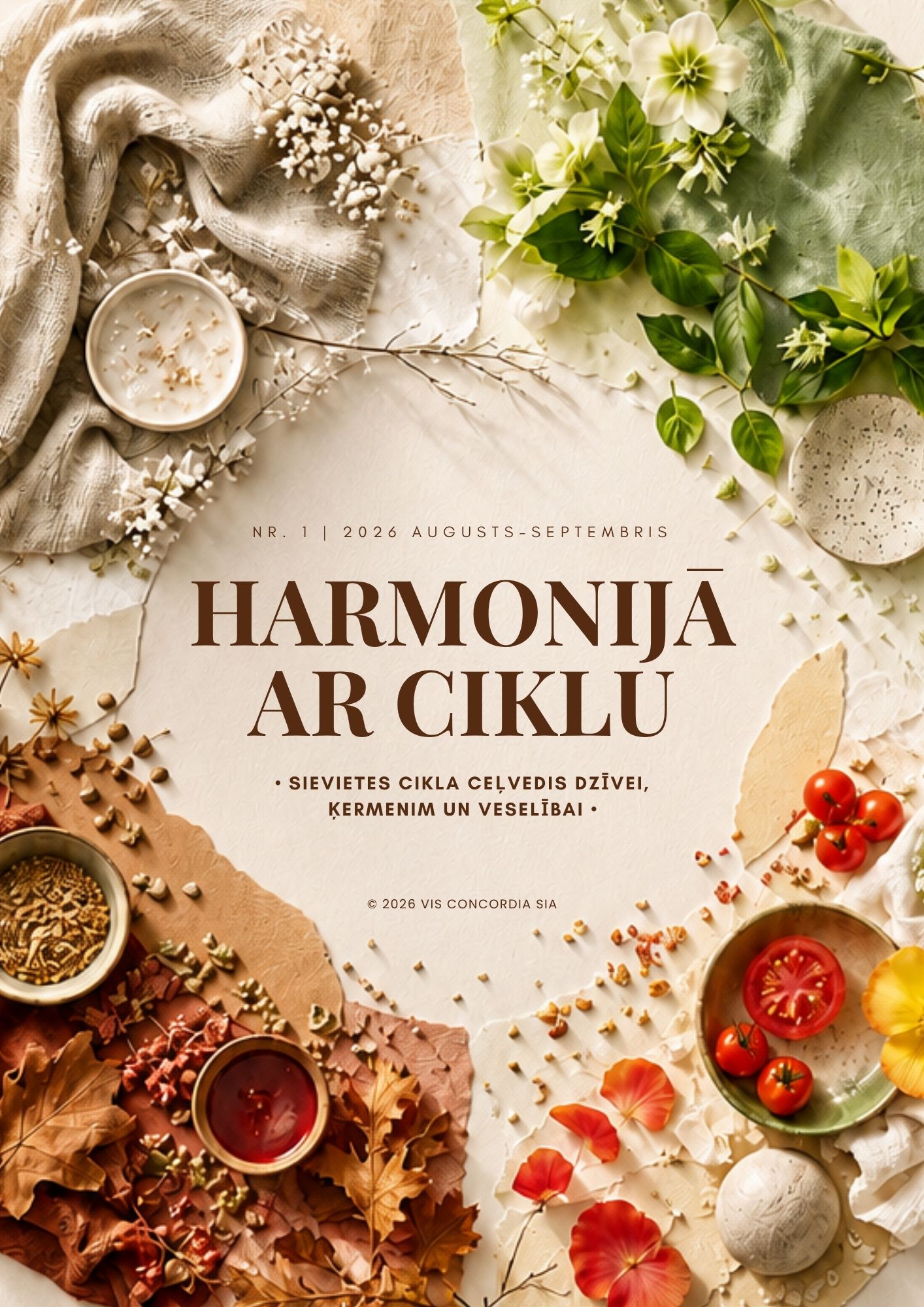 “Harmonijā ar ciklu” pirmā izdevuma vāks